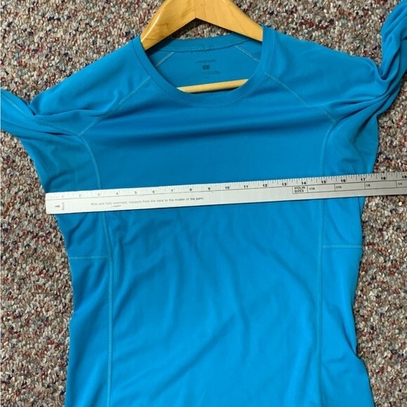 Patagonia Turquoise Capilene Long Sleeve Thermal Base Layer Shirt Size S - Picture 10 of 11